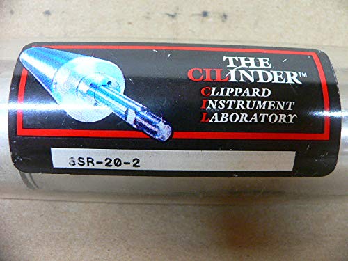 Clippard SSR-20-2 2 polegadas de 2 polegadas, tamanho de furo de 1 1/4 de polegada, montagem frontal do pino, cilindro