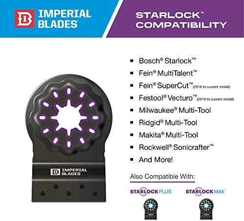 Lâminas imperiais IBSL330-1 STARLOCK 1-1/8 METAL/LABLE DE MADEIRA MULTIMATIONAL, 1PC, Tamanho único