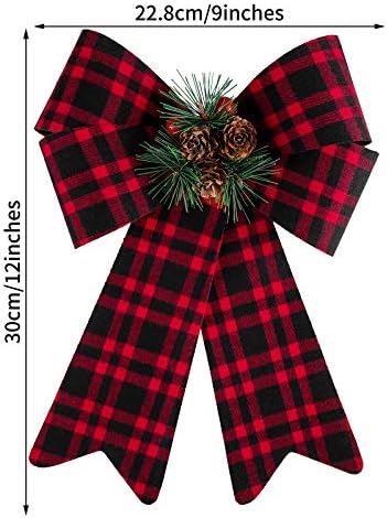 Uratot 6 embalagem grinaldas de natal arcos com pinecones agulhas de natal decorações arcos naturais de árvores de Natal para decoração de férias ou artesanato de bricolage, 9 x 12 polegadas