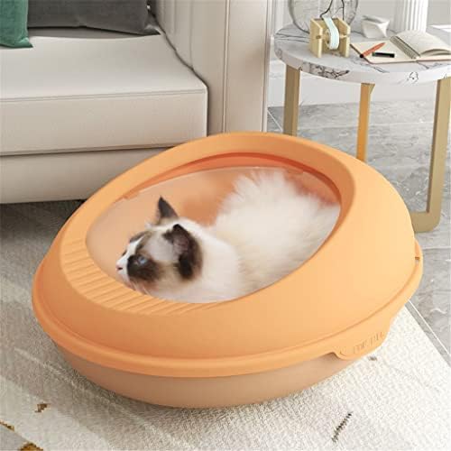 Wyfdp Big Space Semi Fechado Cats Banheiro Banheiro Durável Formato de ovo CATS CATA DE LIMPE