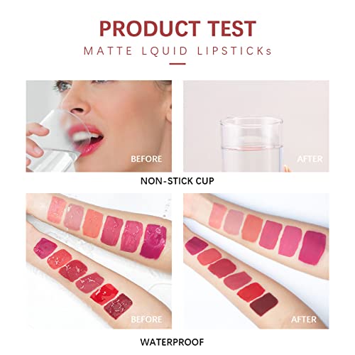 npkgvia 12 color gloss lip copo non stick não desbota veludo batom lip esmalte lipstick macio à prova d'água d'água longa