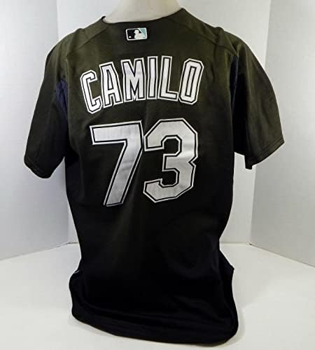2003-06 Florida Marlins Juan Camillo 73 Game usou Black Jersey BP St XL 126 - Jogo usado MLB Jerseys