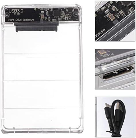 Casos de laptop soluste SSD Gabinete 1PC armazenamento transparente de caixa de caixa dura de polegada dura portátil Droted to