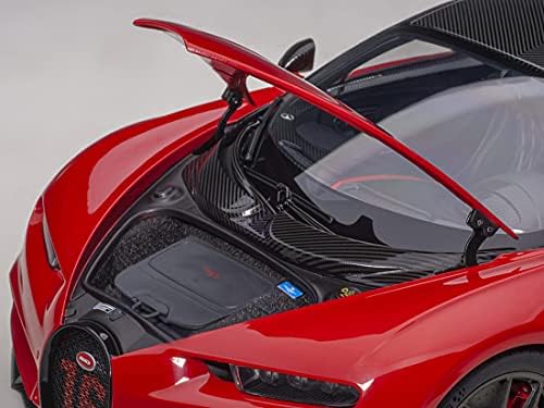 Modelos de arte de automóveis 2019 Bugatti Chiron Sport Italian Red and Carbon Black 1/18 Modelo Car por Autoart 70996