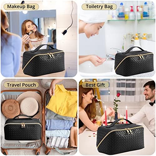 Bolsa de cosméticos de viagem de grande capacidade baonmy - bolsa de maquiagem, bolsa de cosméticos à prova d'água portátil