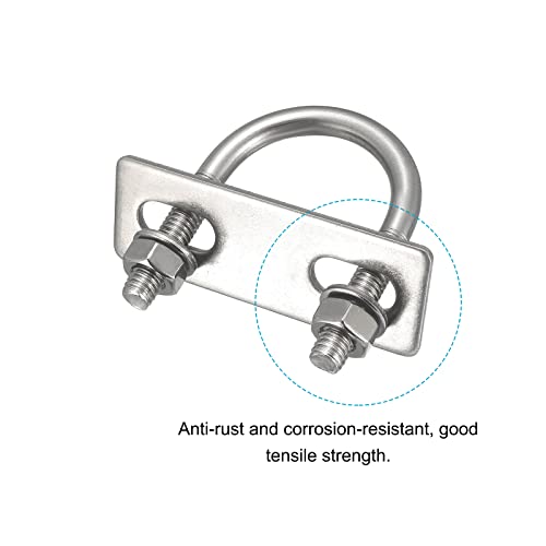 Metallixity u parafusos 4 conjuntos, parafuso redondo u 304 Aço inoxidável com acessórios - para construção, tubo