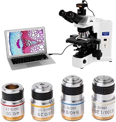 Microscópio Yinggexu 4x 10x 40x 100x lente objetiva achromatic para microscópio biológico 185 LS'D Tool Stand compatível