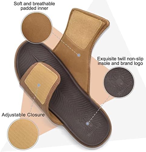 Kuailu mass slides de almofada macia sandálias esportivas com arco de fascite plantar suporte ajustável no pé de verão de verão