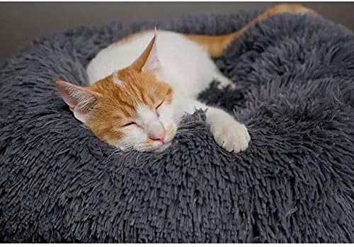 Yang1mn White Pet Nest Diâmetro de 50cm colchão de cão de gato dormindo descanso quente respirável confortável Four