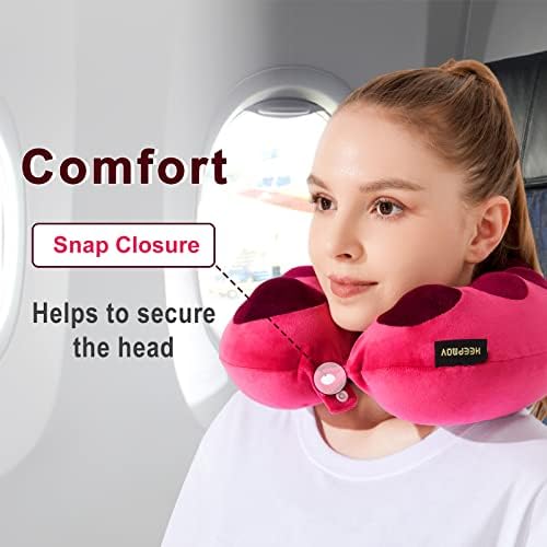 Travesseiros de pescoço Keepmov para viagem - Almofada de viagem de espuma de memória para avião para dormir ， macio 360 graus Cabeça e pescoço travesseiro de viagem para voo longo