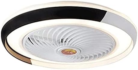 Ventilador de teto cutyz com luzes, moderno teto ventilador de teto semi-recortado Fan de perfil de perfil LED LED remoto Modos