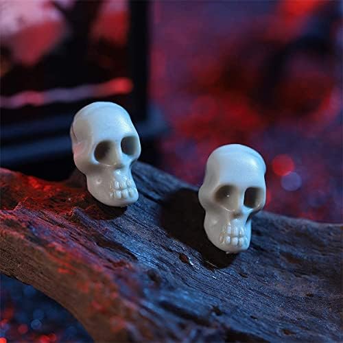 ABOOFAN MINI PLÁSTICA CABELA CABEÇA 50pcs Skulls Realists Skulls Decoration Halloween Brank adereços para acessórios