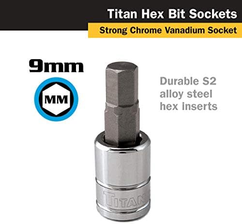 Titan 15609 3/8 de polegada x 9 mm de bit hexés