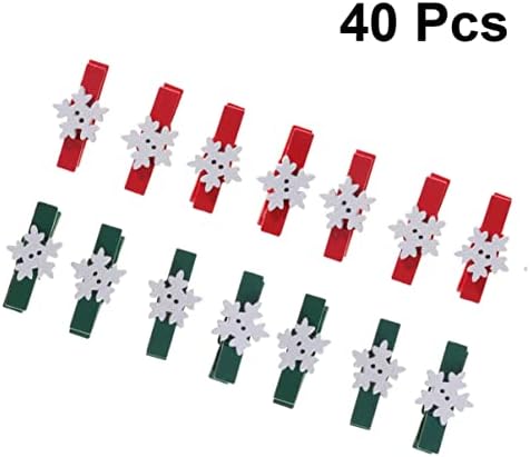 Cabilock 120 PCs Photo Cartoon Clips Paper Home Festa de Natal para Holder Wooden Lovely