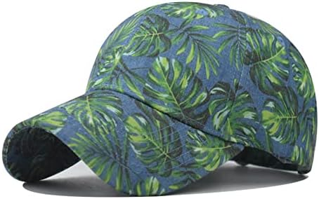 Chapéu de beisebol unissex Crucker Print Tropical Vintage Baseball Sun Hat for Men Women Sun Protection Cotton Dad