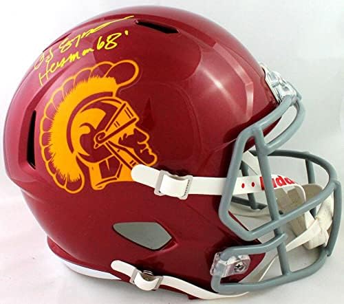 O. J. Simpson assinou USC Trojans f/s capacete de velocidade com Heisman - JSA W Auth - Capacetes da faculdade autografados