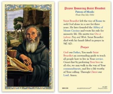 Holy Lines Saint Benedict 10 medais Pulseira de nylon que perseguiu-se de 10 medais e cartão sagrado, Escolha de Red Blue ou cinza