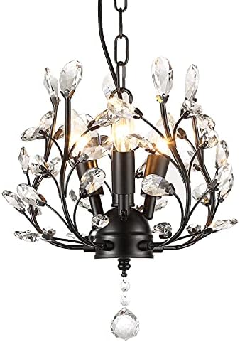 Seol-Light Farmhouse Crystal Branch Candelier Pingente pendurado Iluminação pendurada Tamanho Pequeno Montagem de descarga