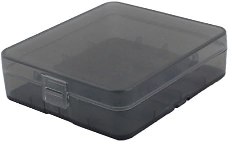 Aexit Clear Cinzy Charger e conversores Caixa de armazenamento de bateria de plástico Suporte de caixa 4 x Carregadores de bateria