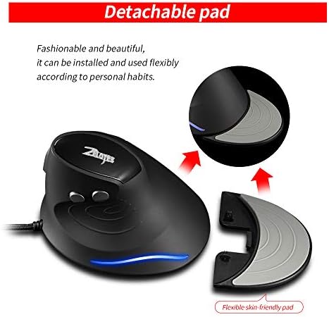 Huiop t-30 com fio mouse óptico mouse vertical USB Mouse de jogo com fio USB Camundongos ergonômicos de 6 teclas com 4 DPI ajustável para laptop para PC