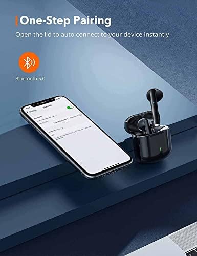 Fones de ouvido sem fio, fones de ouvido Bluetooth IPX5 Bluetooth sem fio à prova d'água com estojo de carregamento de microfone 30H