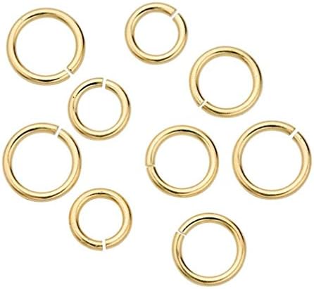 100pcs Adabele Authentic Gold Plated Sterling Silver Open Jump Rings 6mm o Ring Connector para artesanato de jóias Fazendo SS292-6