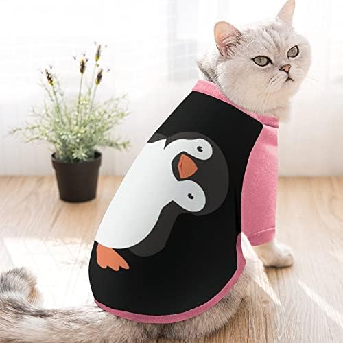 Pinguin engraçado imprimir moletom de estimação com macacão pulôver de lã para cães gatos com design