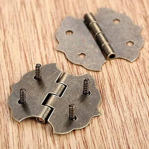 KFJBX 4 PCS Antigo Bronze Vintage Armário de Flora Porta de Buttes de Buttide 4 Buracos Caixa de Jóia Decorção Decorativa com Parafusos