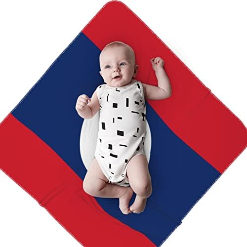 Blanta de bebê da bandeira do Laos, cobertor para recém -nascidos, carrinho de berçário de capa de recém -nascido