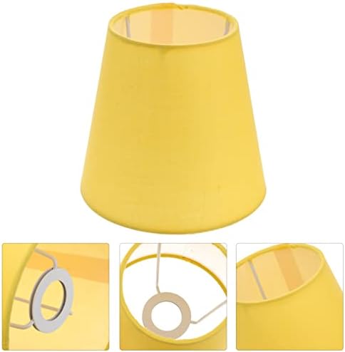 Lâmpada de lâmpada de lâmpada minkissy Substituição de lâmpada de tecido: clipe de abajur de barril e14 clipe- tons leves tonalidades coloridas de colorido de pano natural tonalidade para candelabros lustres de mesa lâmpada de mesa de tambor 14 cm tambor