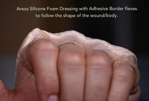 Molho de espuma de silicone ultra-absorvente com borda à prova d'água de 6 x 6 5 por caixa; Vestido de ferida por Areza Medical