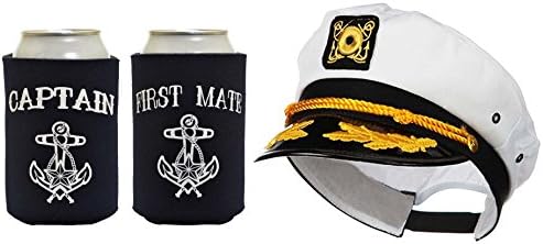 Capitão chapéu iate boné engraçado coolie capitão e primeiro companheiro pode coolie pacote marinho