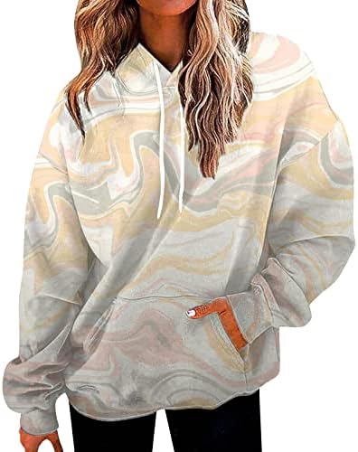 Hoodie feminino Pullover de impressão de bolso quente Casual Ação de Graças Swetons para Mulheres