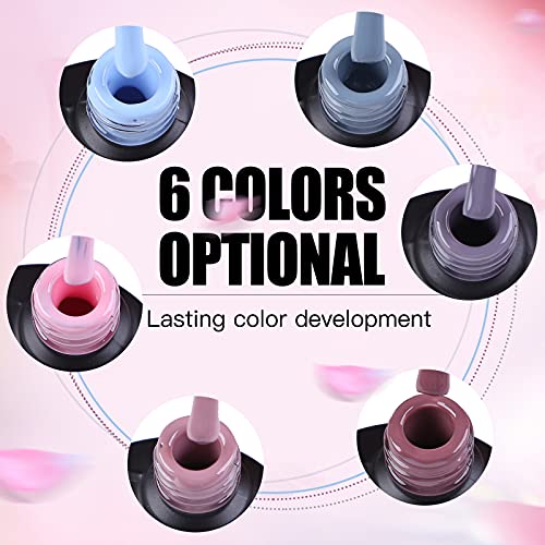 Paramiss gel Gel Achanet Set Collection Collection Blue Purple Pink Brown 6 Cores Merro