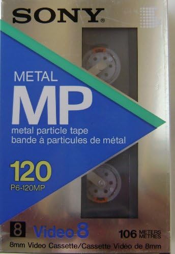 Sony 120 Metal MP 8mm Video Cassette Fita - Fita de partícula de metal - 106 metros NTSC - P6-120MP
