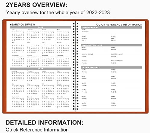 2022-2023 Livro semanal de nomeação/planejador-De julho de 2022 a junho de 2023, 53 semanas de organizador de planejador por hora diário, incrementos de 15 minutos, cobertura macia flexível, ligação de dois fios, 8,5 x 10,85, perfeita para sua vida