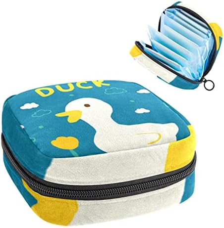 Bolsa de armazenamento de guardanapos sanitários de oryuekan, bolsa menstrual bolsa portátil guardas sanitária portátil sacos de armazenamento bolsa feminina bolsa feminina para meninas adolescentes mulheres mulheres, desenho animado gato e cachorro de animais adoráveis