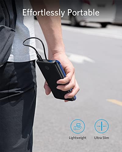 Charger portátil Anker, carregador portátil USB-C 10000mAh com entrega de energia de 20W, 523 Banco de energia para iPhone 14/13/12