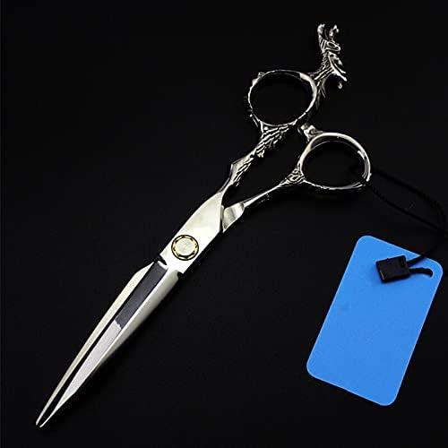 Tesoura de corte de cabelo, 6 polegadas Japão 440c Dragon Hellow Salão Scissors cortando barbeiro tesoura de tesoura de tesoura