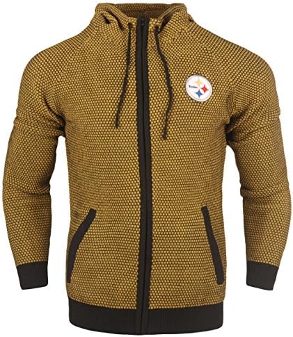 Foco NFL Pittsburgh Steelers Poly Knit Team Color Hoody - homens pequenos