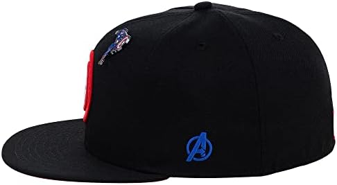 Marvel Capitão América Moda montada com Pin Flat Bill Cap