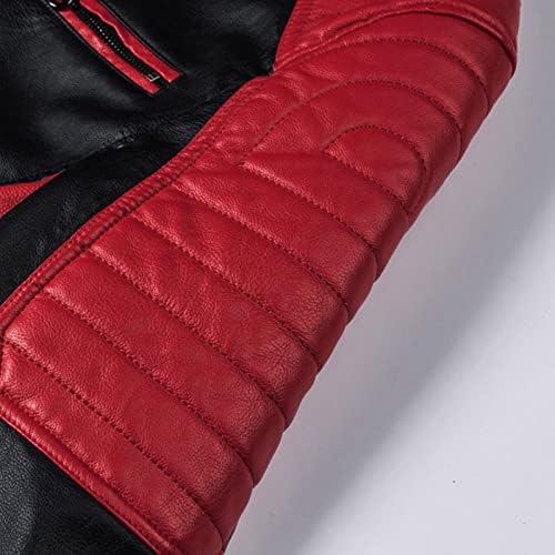 Jaqueta de motocicleta de couro para homens adssdq, casacos de primavera feminino manga longa futebol moderno de plus