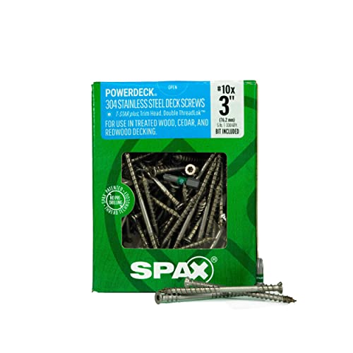 Spax 45705008402007 10 x 3 spax t-20+ dbl aço inoxidável 5lb, 330 contagem