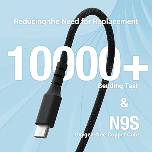 Innfact 240W USB C TO CABO DE USB C 1.6 pés PD3.1 Tipo C para o cabo do carregador Tipo C Cabo de carregamento rápido compatível