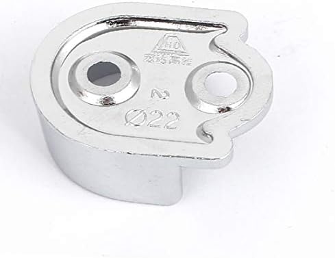 Novo Lon0167 Metal 22mm apresentado DIA Roupos Closet confiável eficácia haste do flange suporte Silver Tone 12pcs