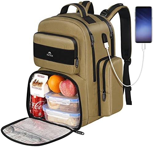 Matein School Backpack para meninos meninas, LOPTOP ANTI -ROUSTO COLLEGE School Bookbag para estudantes com porto de carregamento USB,