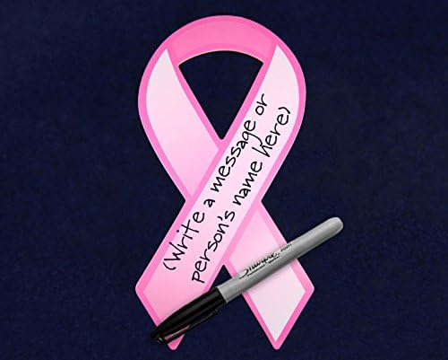 Fitas de papel rosa para o mês de conscientização sobre câncer de mama. Fitas de doação em forma de fita rosa para doações,