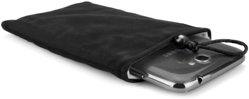 Caixa de ondas de caixa para Blackberry Z3 - Bolsa de veludo, manga de bolsa de tecido macio com cordão para amora z3, amora z3, z10 - jato preto