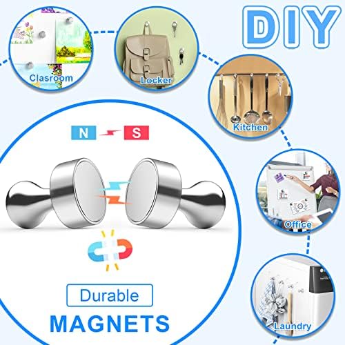 Ímãs de geladeira 60pcs, ímãs fortes para quadro branco, frigoríneos, ímãs de geladeira adultos, ímãs pequenos para cozinha,