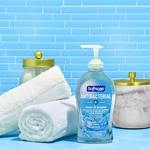 Softsoap limpo e proteger o sabonete líquido antibacteriano, sabonete de mão fria, 11,25 onças, 6 pacote